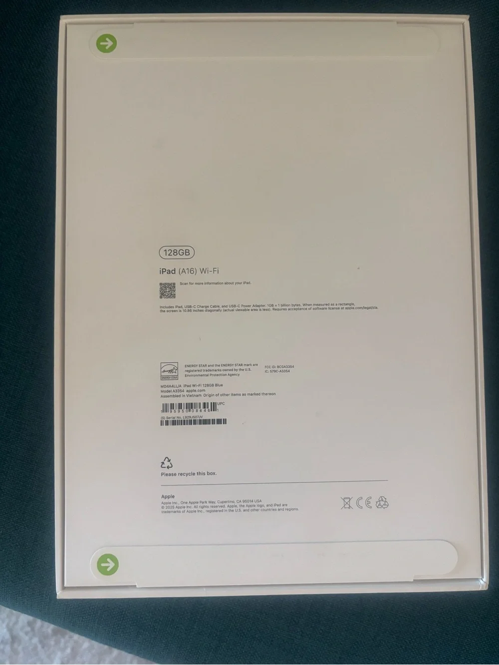 Apple iPad (A16) Blue Back - Wi‑Fi Tablet NEW SEALED IN BOX